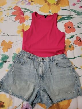 aerie Blue Shorts With Elastic Waistband